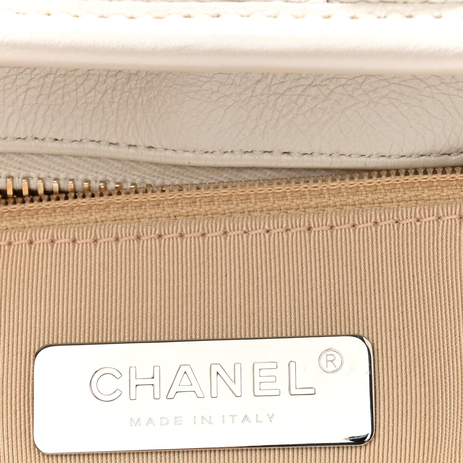 Chanel Aged Calfskin Chevron Quilted Medium Gabrielle Hobo White 6 of 10