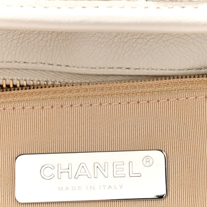 Chanel Aged Calfskin Chevron Quilted Medium Gabrielle Hobo White 6 of 10
