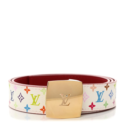 Louis Vuitton Monogram Multicolor LV Cut Reversible Belt 85 34 White Grenade 1 of 6