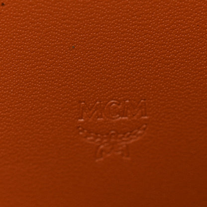 MCM Visetos Large Zip Around Wallet Cognac 6 of 8