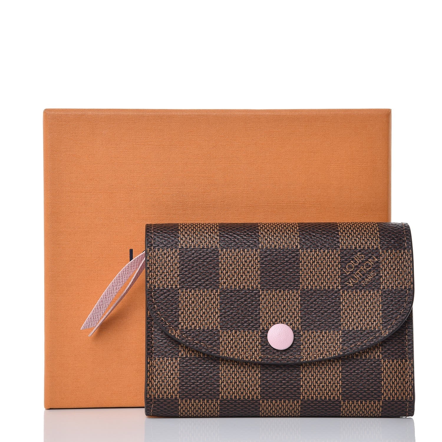 Louis Vuitton Damier Ebene Rosalie Coin Purse Rose Ballerine 8 of 8