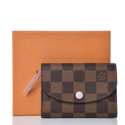 Louis Vuitton Damier Ebene Rosalie Coin Purse Rose Ballerine 8 of 8