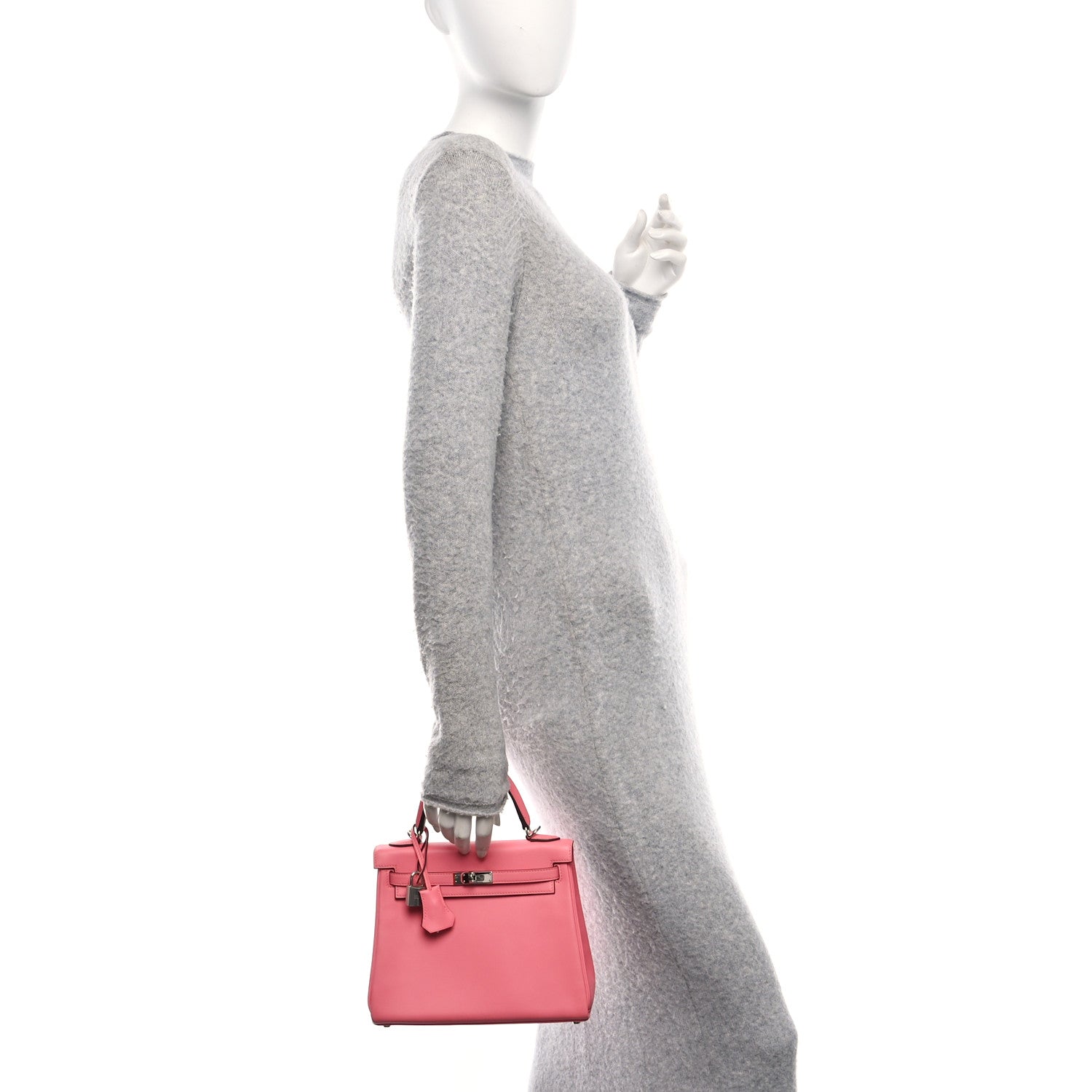 Hermes Swift Kelly Retourne 25 Rose Azalee 3 of 14
