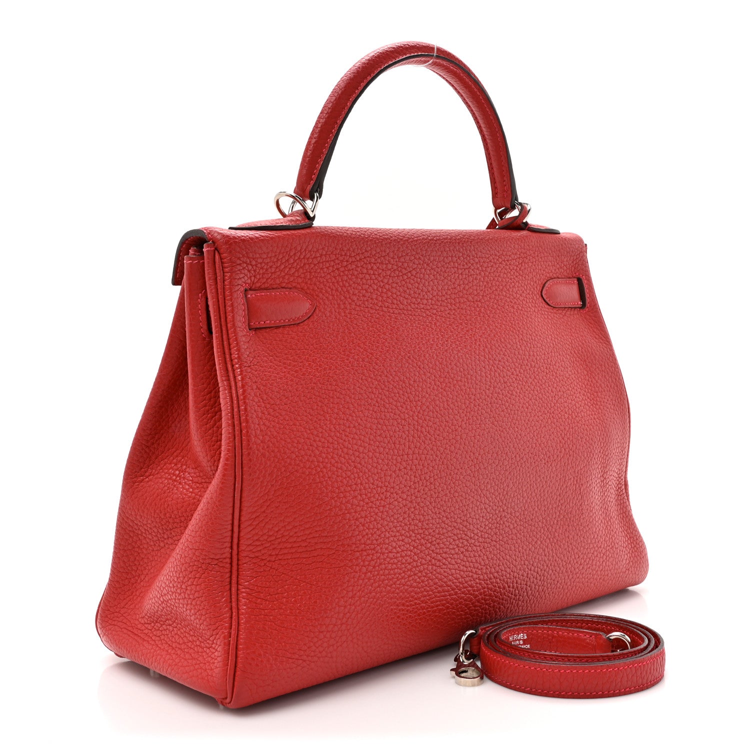 Hermes Taurillon Clemence Kelly Retourne 32 Rouge Casaque 3 of 23