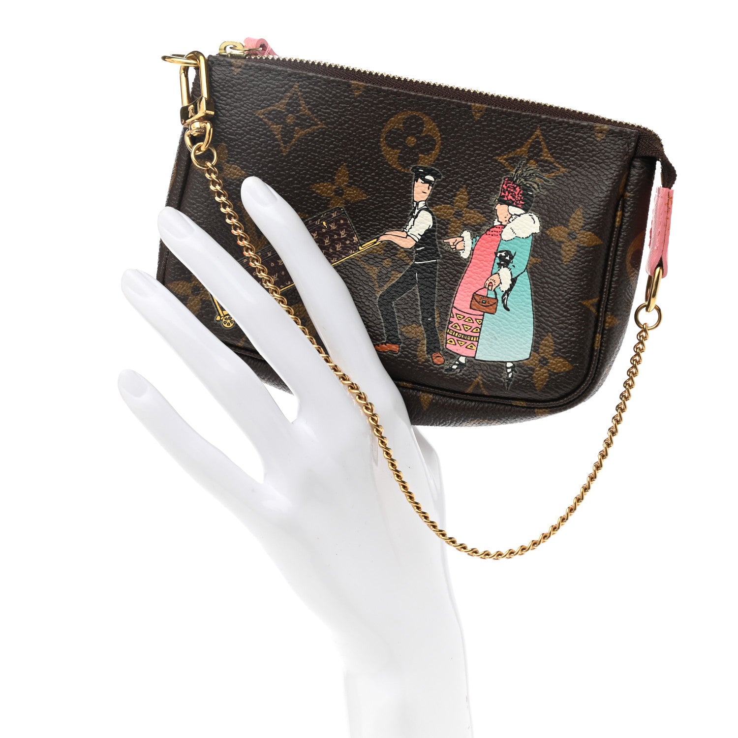 Louis Vuitton Monogram Illustre Mini Pochette Accessories Rose 2 of 7