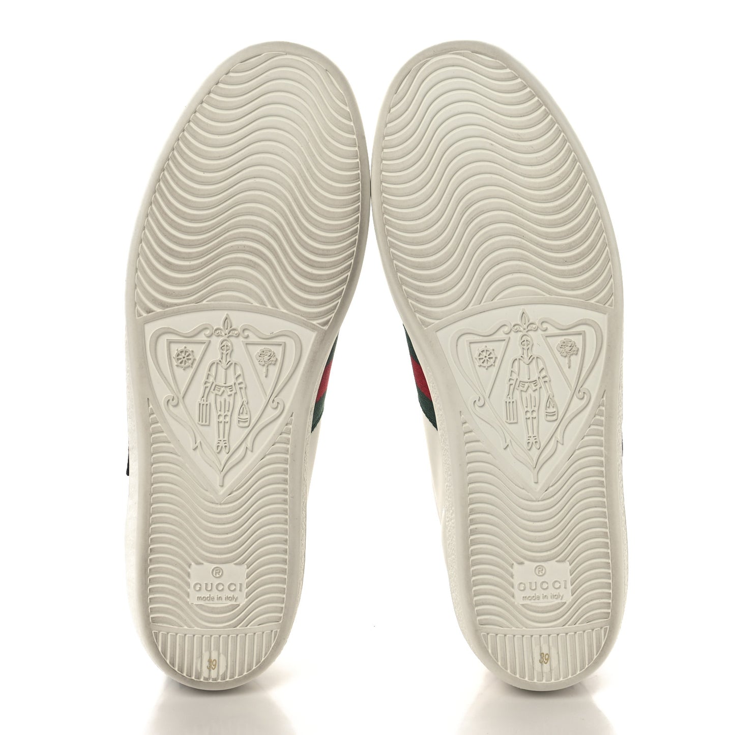 Calfskin Web GG Apple Embroidered Womens Ace Sneakers 39 White
