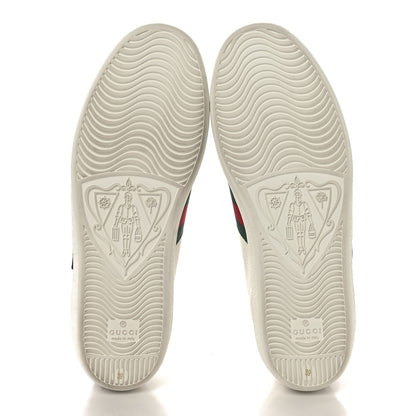 Gucci Calfskin Web GG Apple Embroidered Womens Ace Sneakers 39 White 6 of 10