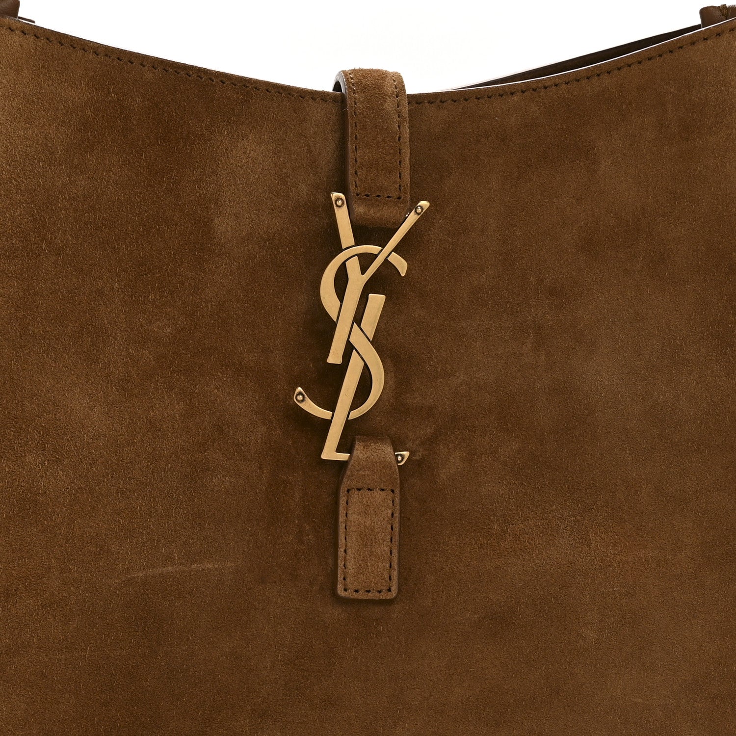 Saint Laurent Suede Small Le 5 A 7 Soft Hobo Caramel Cognac 8 of 11