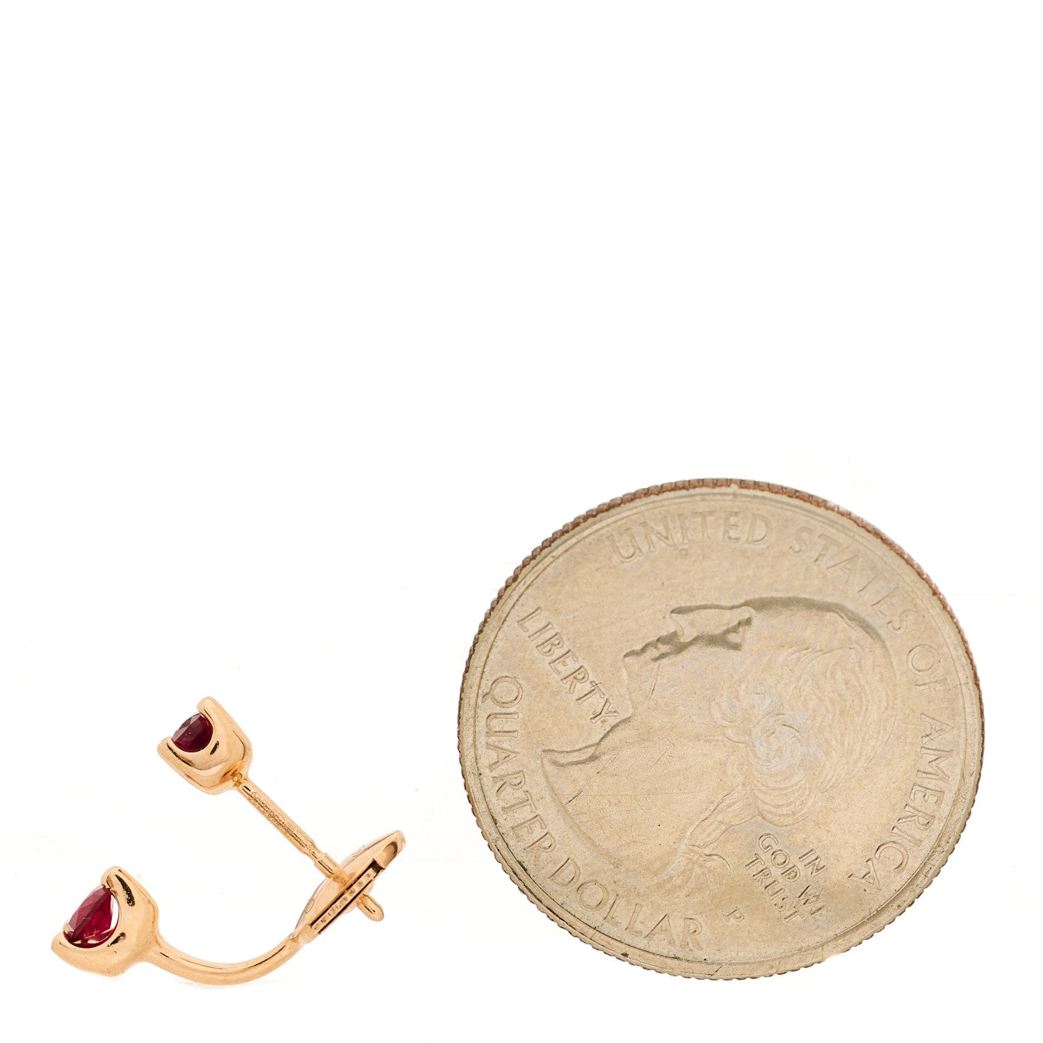 Anita Ko 18K Rose Gold Ruby Orbit Earring 2 of 5
