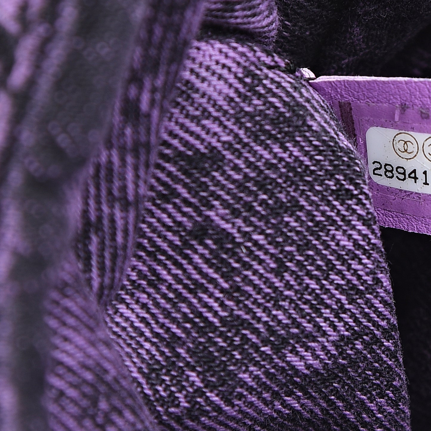 Washed Denim Quilted Small Denimpression Flap Violet Purple Black