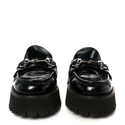 Gucci Magnum Calfskin Womens Horsebit Platform Mules 35.5 Black 3 of 11