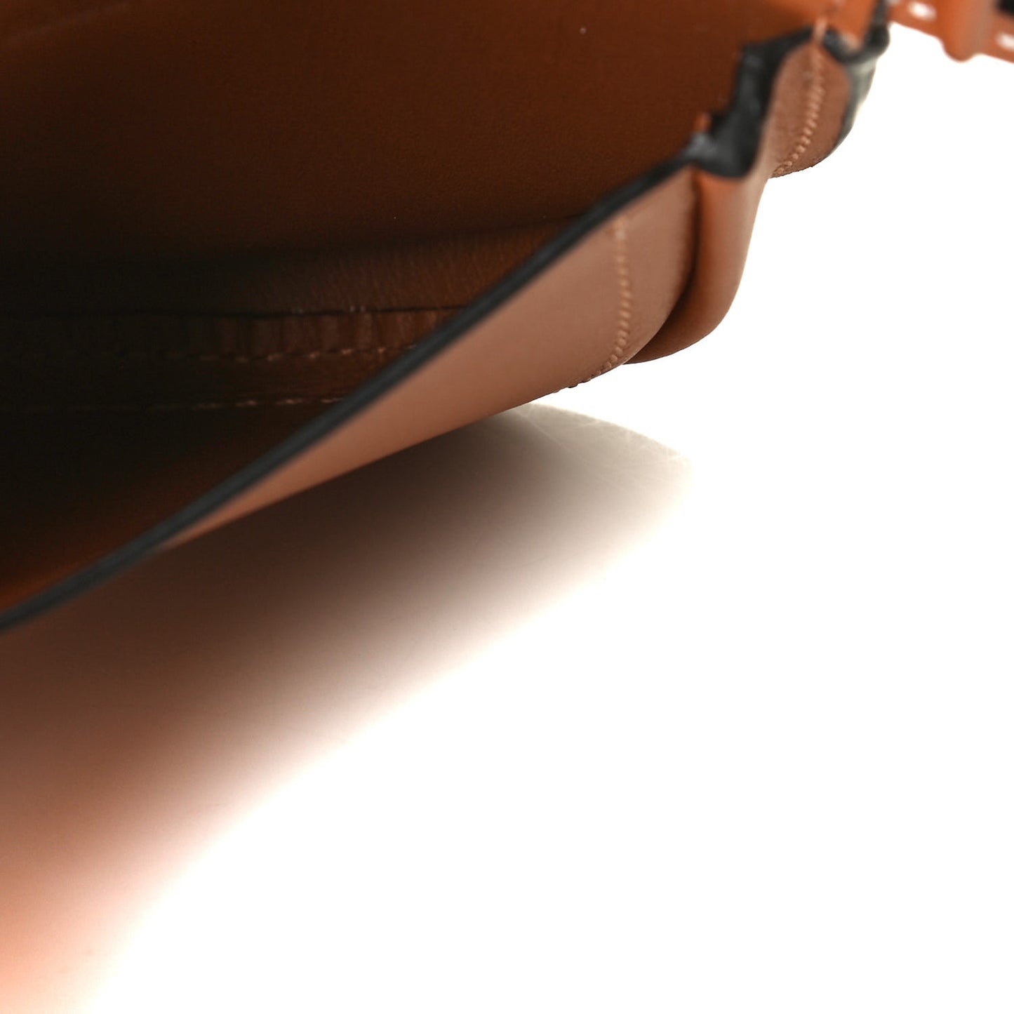 Soft Calfskin Mini Heel Pouch Tan