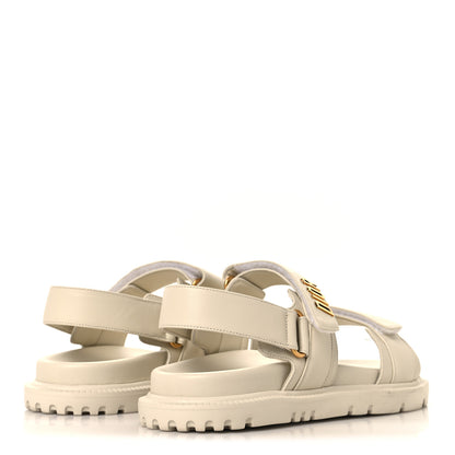 Christian Dior Lambskin Dioract 10mm Sandals 38 Off White 5 of 9
