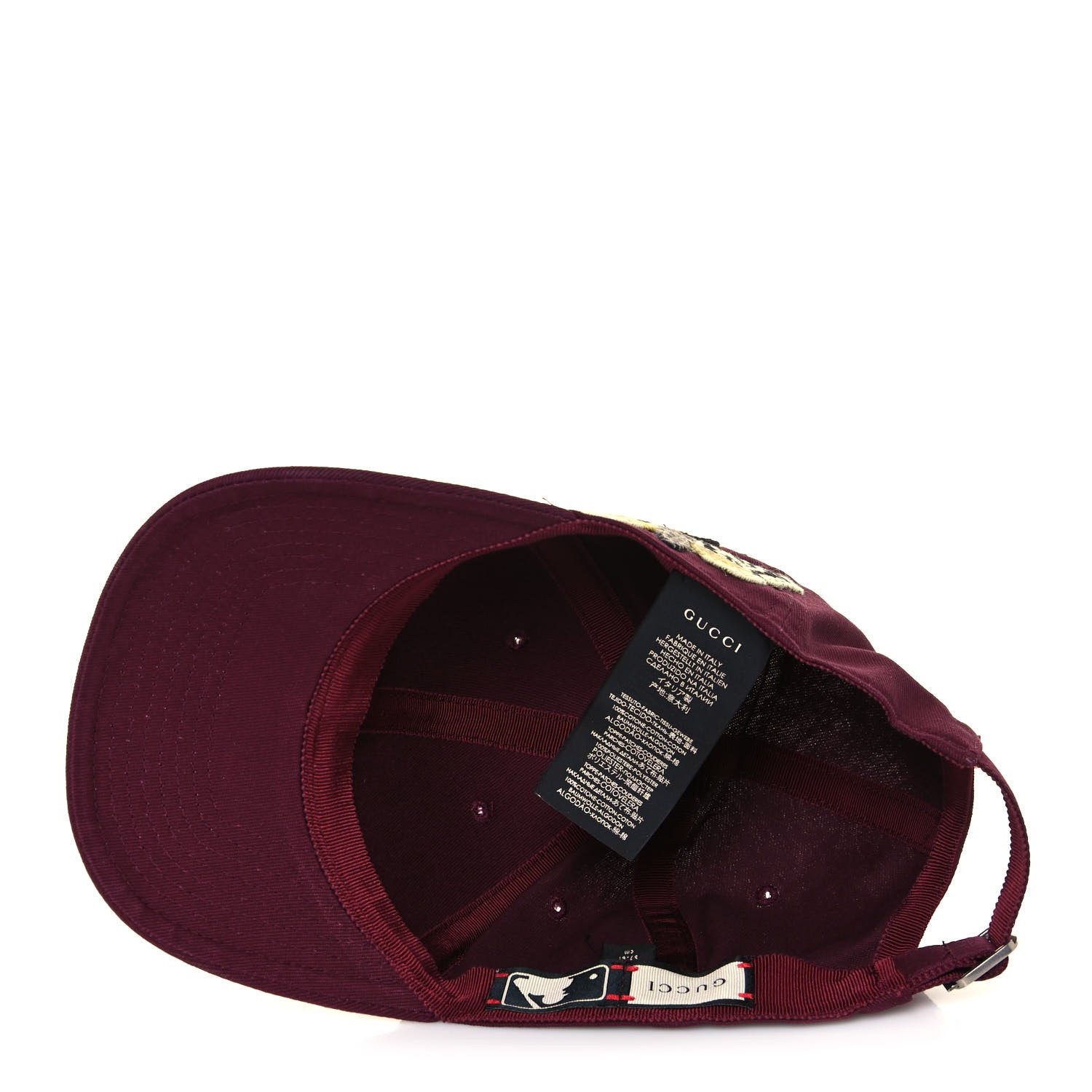 Gucci X MLB Cotton NY Yankees Baseball Hat 57-61 Lacquer 6 of 9