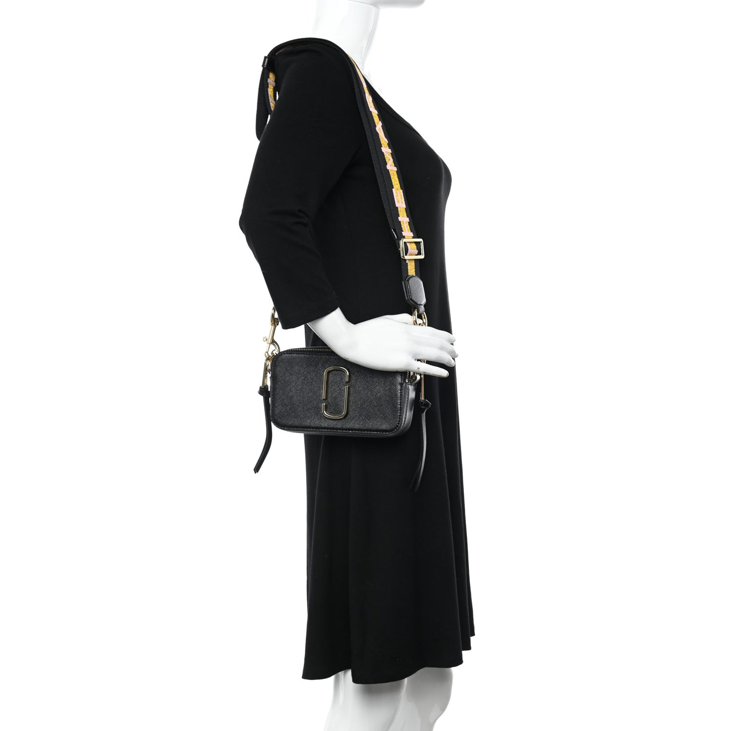 Saffiano Small Snapshot Camera Black Mulitcolor