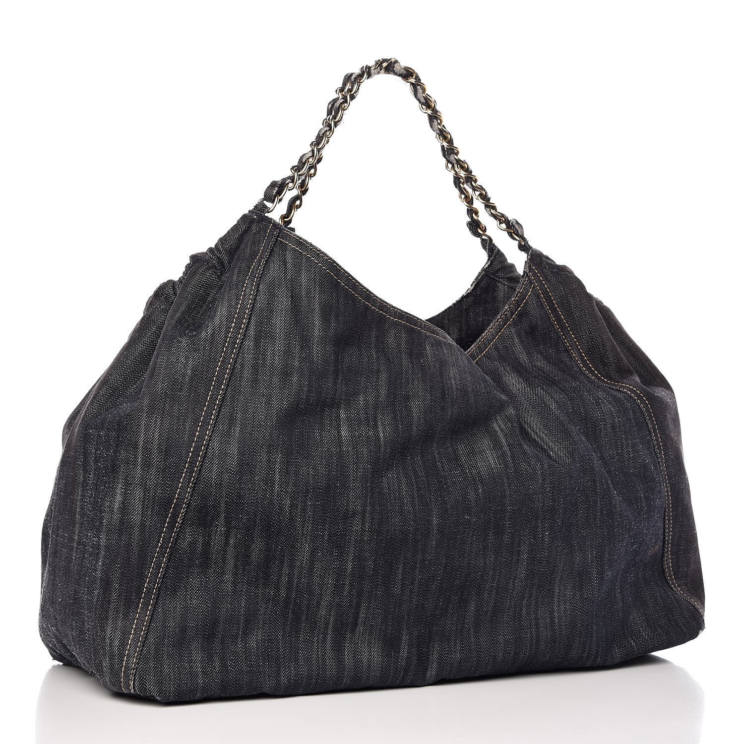 Chanel Denim XL Coco Cabas Tote Dark Blue 4 of 14