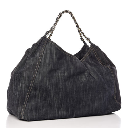 Chanel Denim XL Coco Cabas Tote Dark Blue 4 of 14