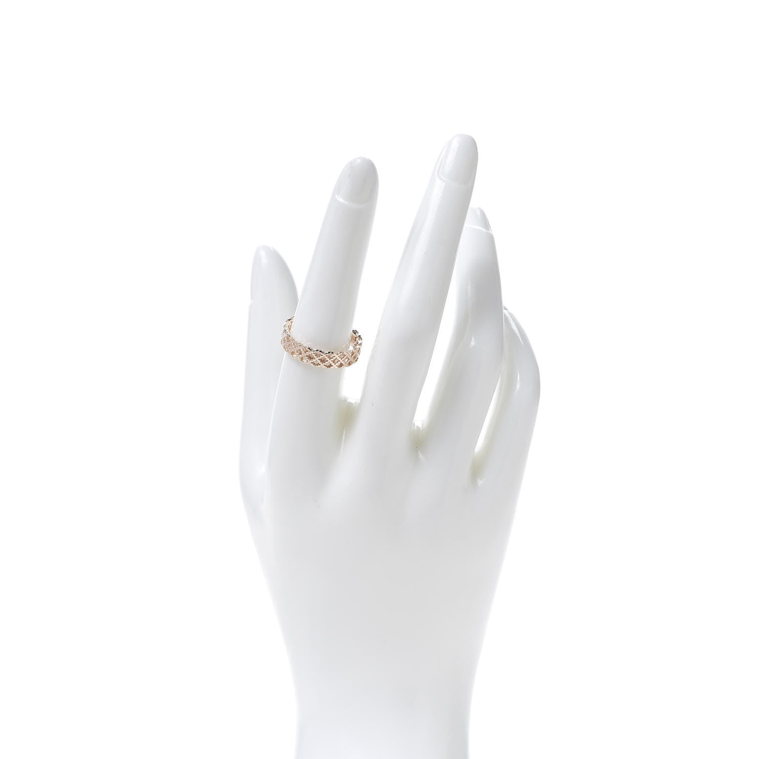 Gucci 18K Rose Gold Thin Diamantissima Ring 56 7.5 2 of 6
