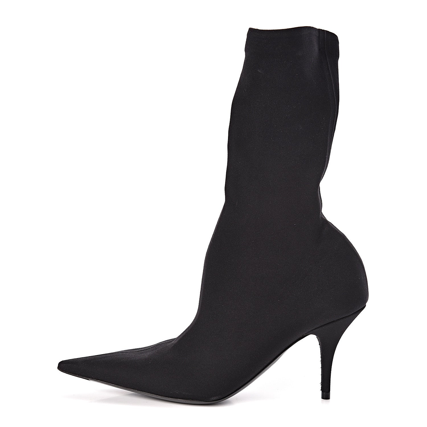 Balenciaga Jersey Crepe Extreme Pointed Toe Knife Booties 36 Black 1 of 5