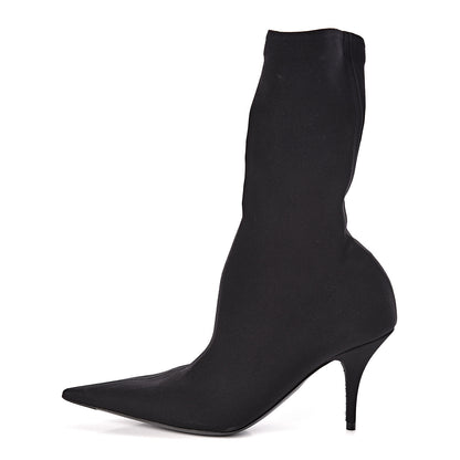 Balenciaga Jersey Crepe Extreme Pointed Toe Knife Booties 36 Black 1 of 5