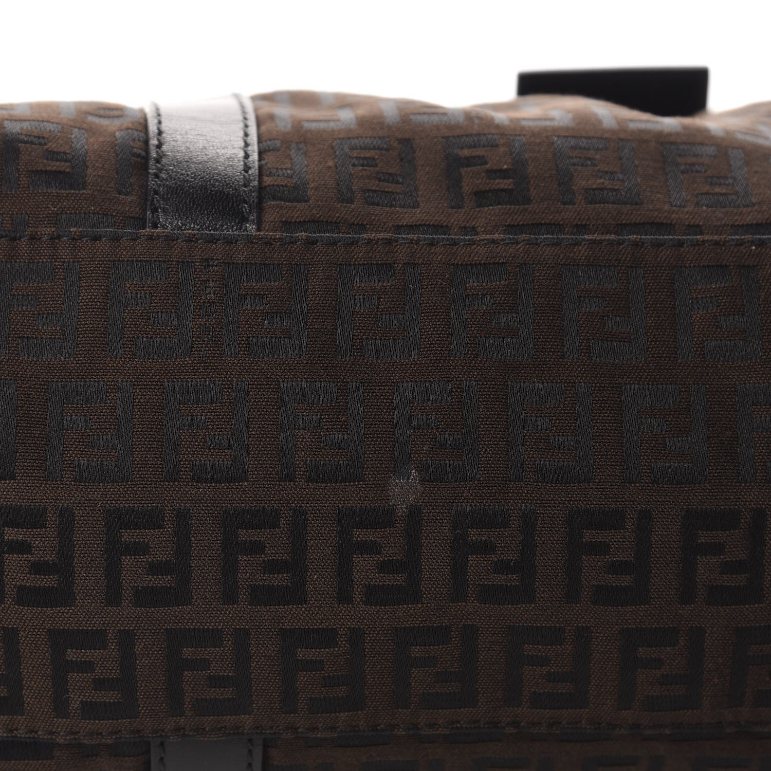 Fendi Zucchino Shoulder Bag Dark Brown 8 of 11