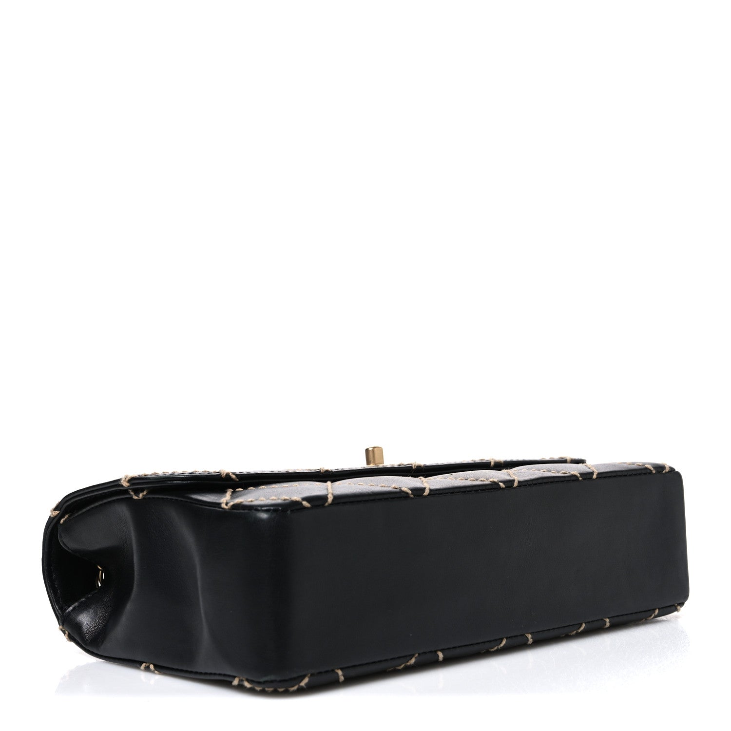Chanel Calfskin Quilted Medium Wild Stitch Flap Black 3 of 9