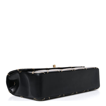 Chanel Calfskin Quilted Medium Wild Stitch Flap Black 3 of 9