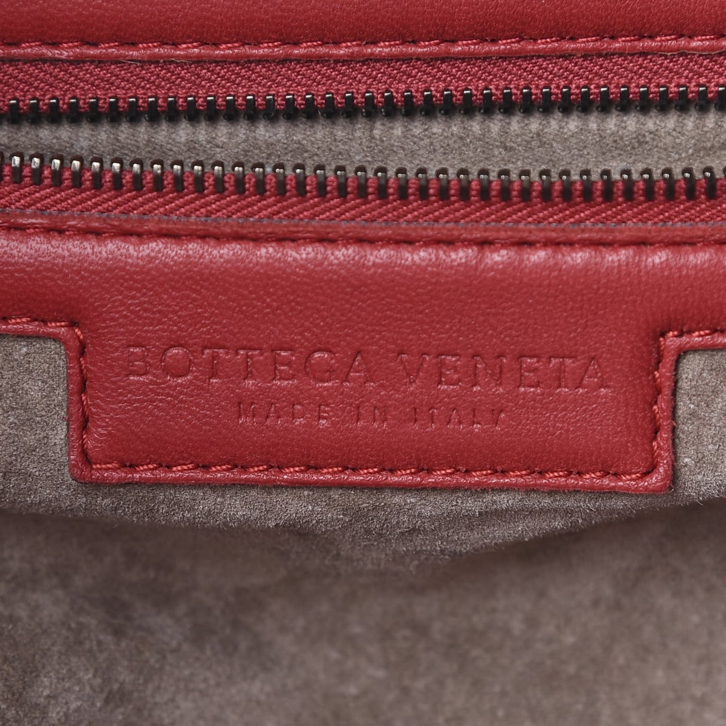 Nappa Intrecciato Montaigne Rings Satchel Red