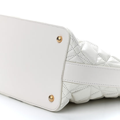 Chanel Glazed Calfskin Quilted State Of The Art Hobo White 10 of 12