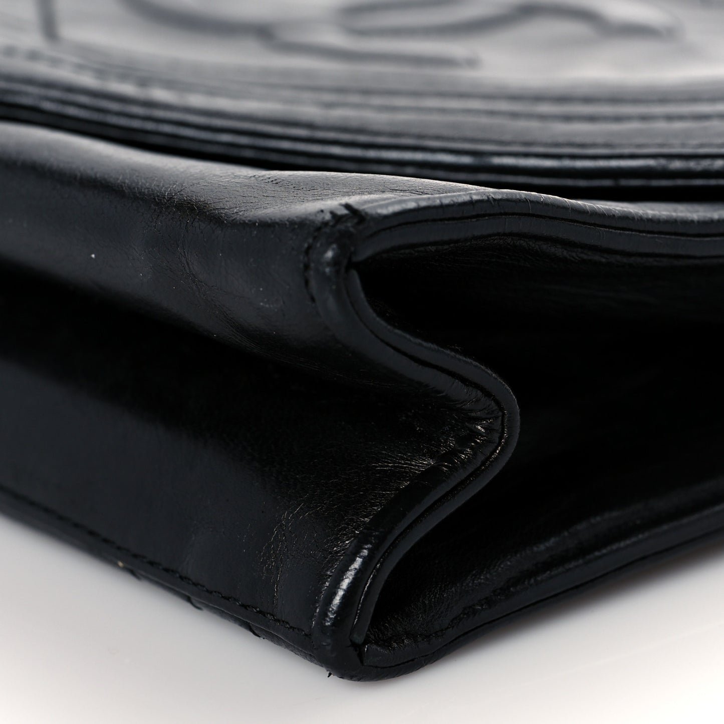 Lambskin CC Envelope Single Flap Black