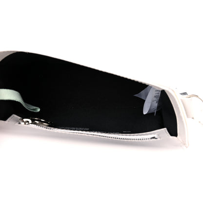 Off-White Calfskin Striped Diag Binder Flap Bag White 4 of 13