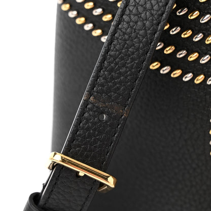 Louis Vuitton Taurillon Fleur De Lys Capucines PM Black 10 of 11