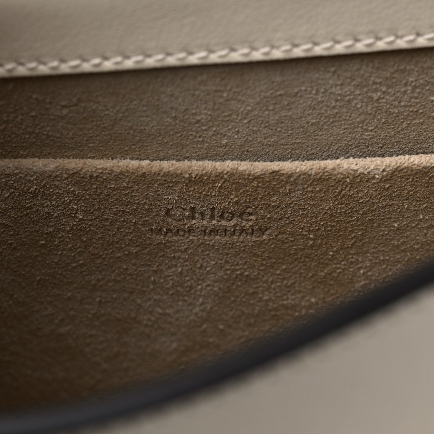 Chloe Calfskin Suede Small Nile Bracelet Bag Off White 6 of 8