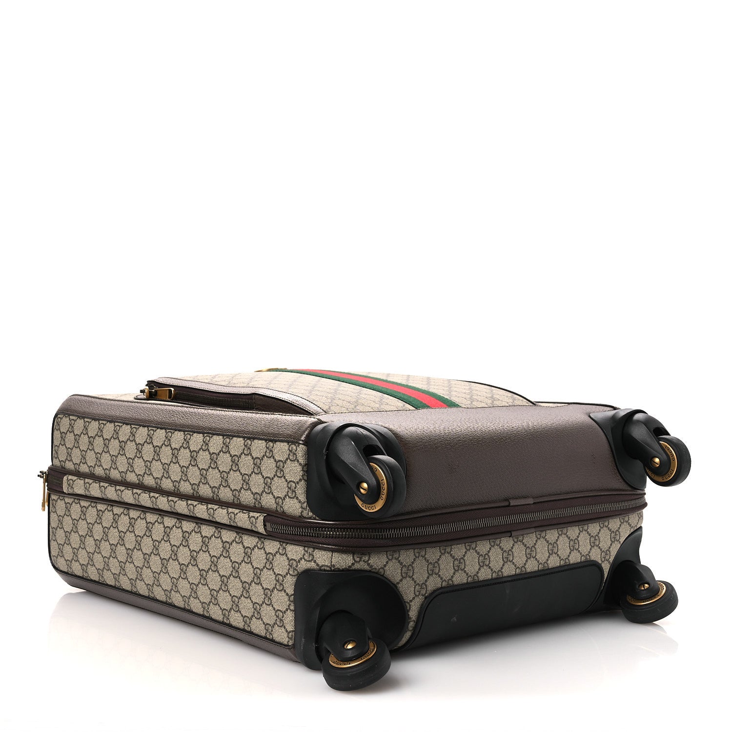 Gucci GG Supreme Monogram Web Medium Savoy Trolley Beige Ebony 3 of 12