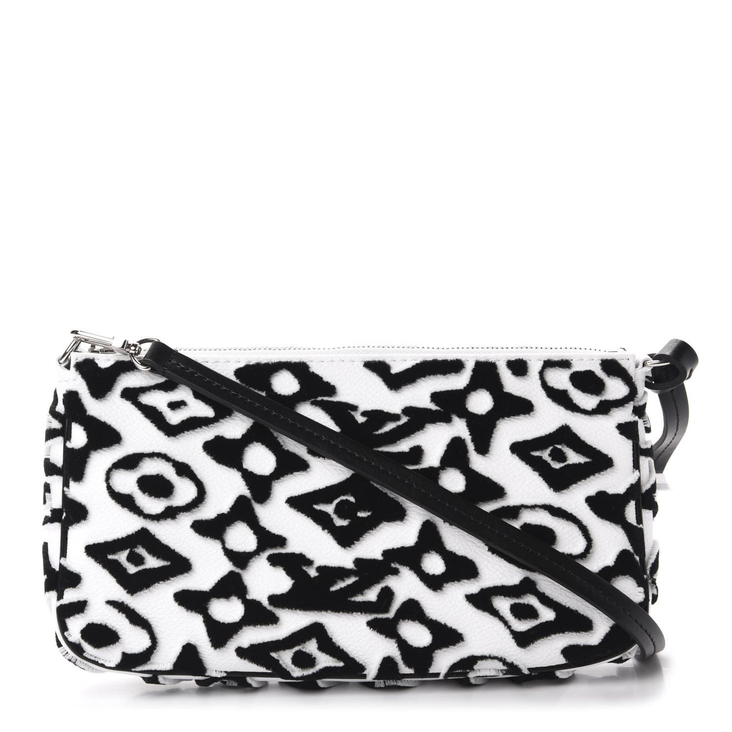 X UF Tufted Monogram Pochette Accessories White Black