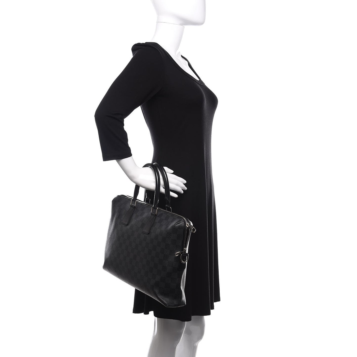 Damier Graphite Porte-Documents Jour