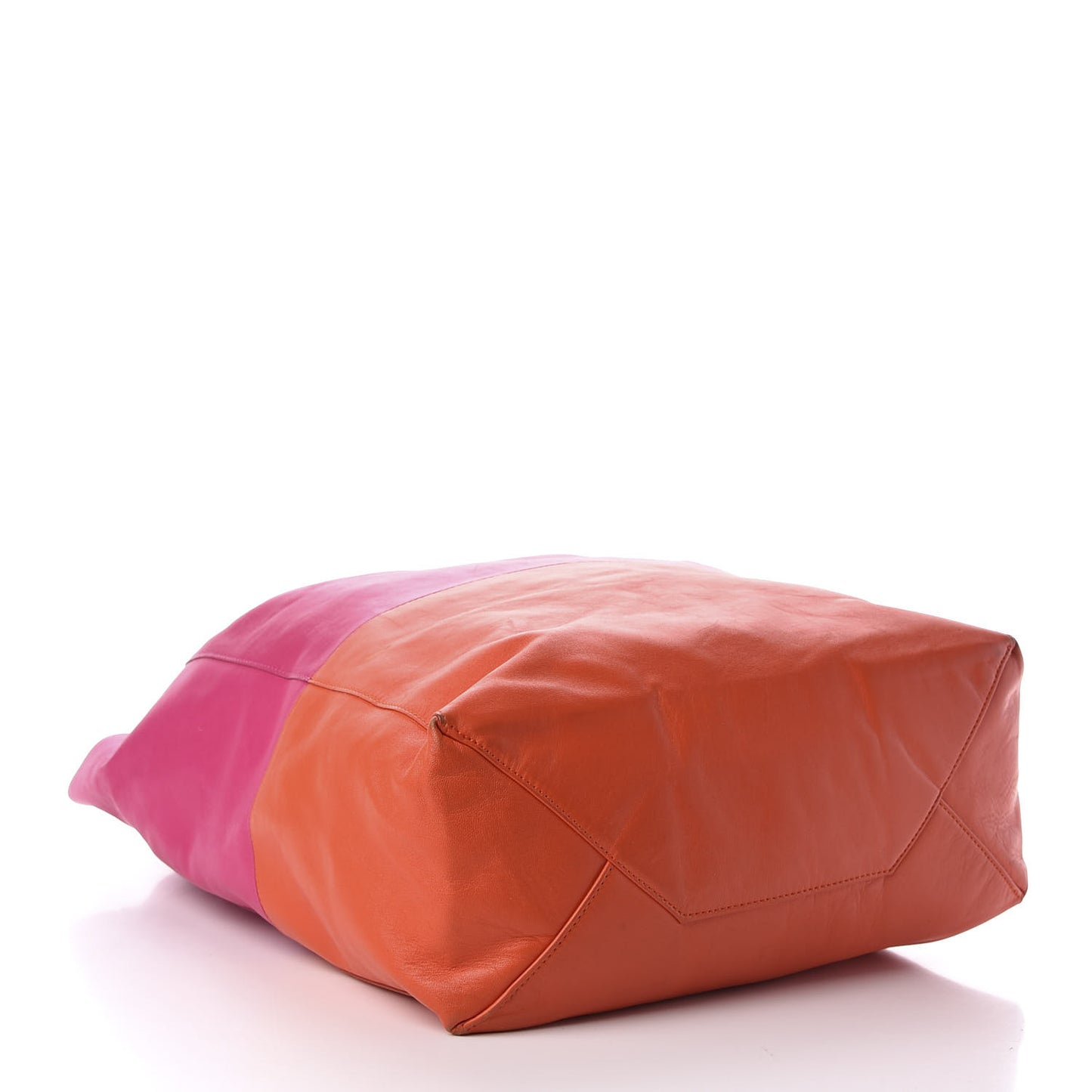 Lambskin Vertical Bi-Color Cabas Hibiscus