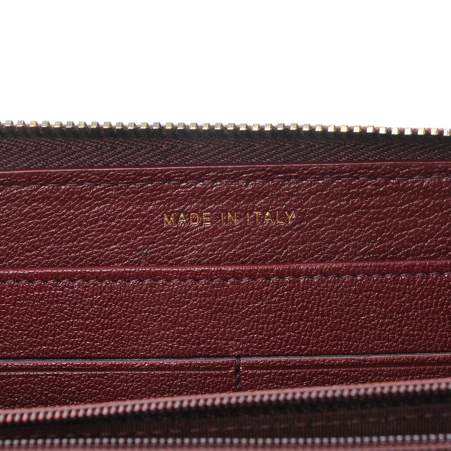 Chanel Patent Quilted Zip Around Wallet Burgundy 7 of 8