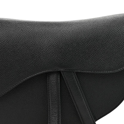 Christian Dior Grained Calfskin Saddle Bag Black 8 of 10