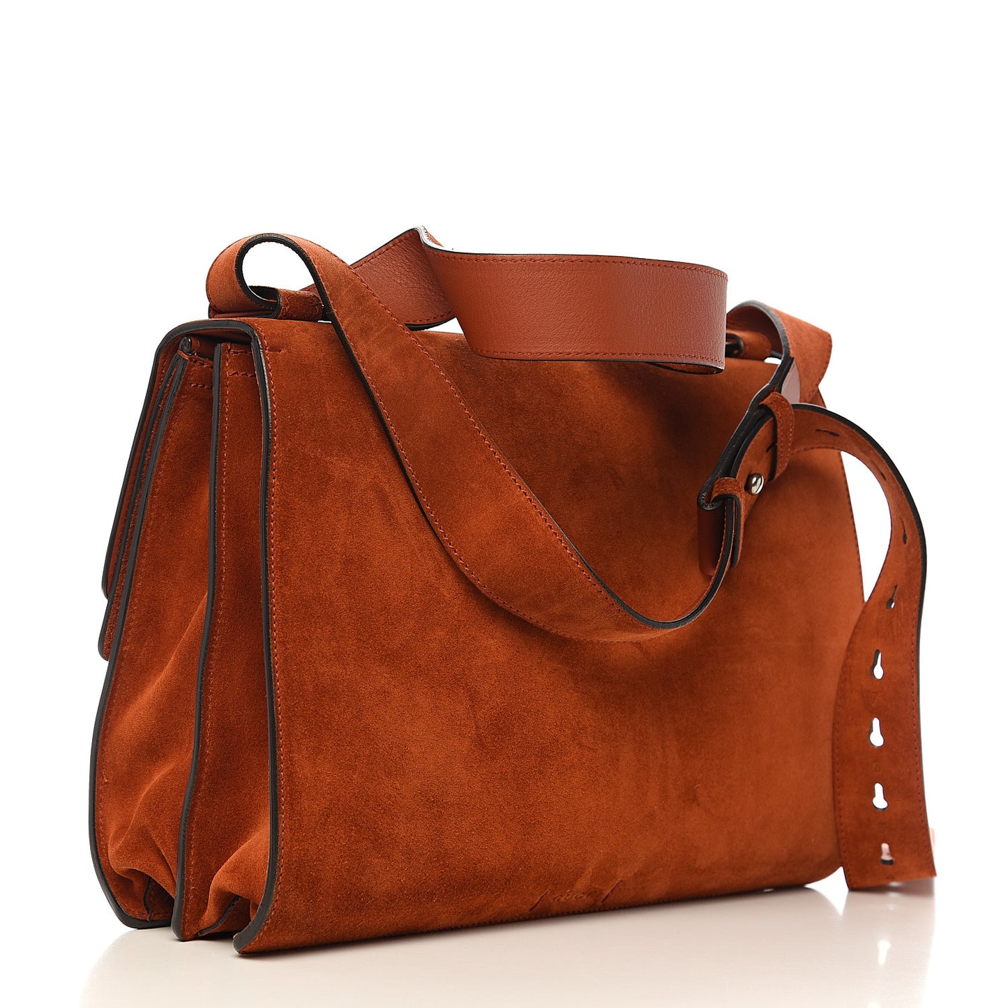 Suede Medium Dionysus Messenger Bag Deep Paprika