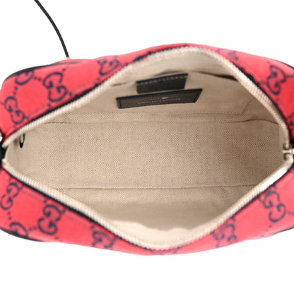 Gucci Monogram Multicolor Matelasse Diagonal Floral Embroidered Small GG Marmont Chain Shoulder Bag Red Blue Multicolor 5 of 12