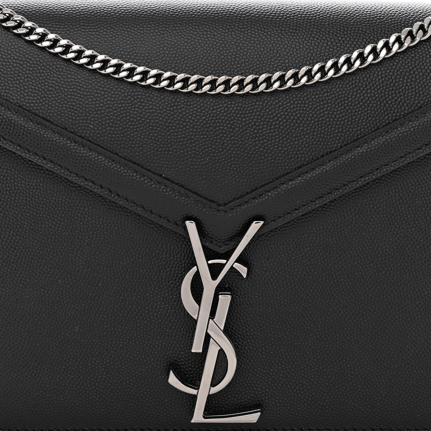 Saint Laurent Grain De Poudre Monogram Cassandra Clasp Bag Black 8 of 11