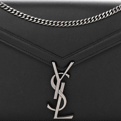 Saint Laurent Grain De Poudre Monogram Cassandra Clasp Bag Black 8 of 11