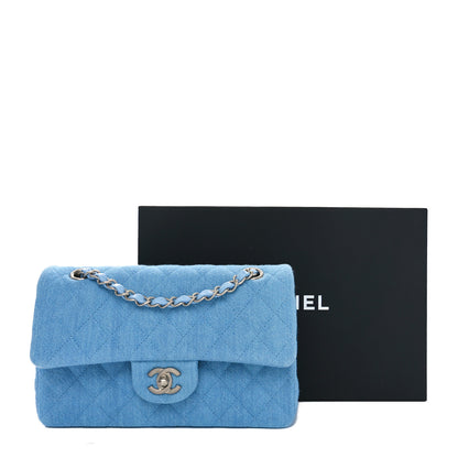 Chanel Denim Quilted Small Double Flap Blue 11 of 11