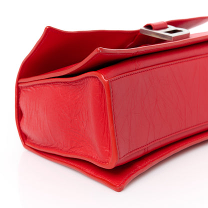Balenciaga Arena Calfskin Small Crush Chain Bag Tomato Red 9 of 11
