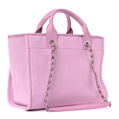 Chanel Mixed Fibers Small Deauville Tote Pink 4 of 11