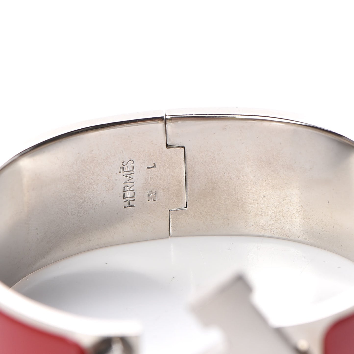 Enamel Wide Clic Clac H Bracelet GM Red