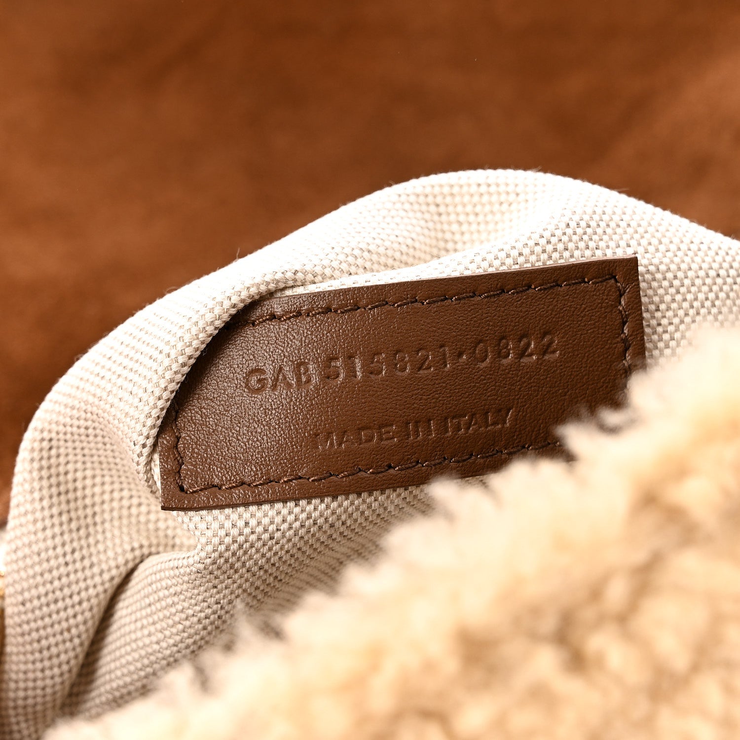 Saint Laurent Suede Shearling Patchwork Monogram Medium Jamie Brown Beige 7 of 11