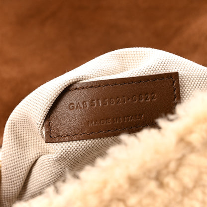 Saint Laurent Suede Shearling Patchwork Monogram Medium Jamie Brown Beige 7 of 11