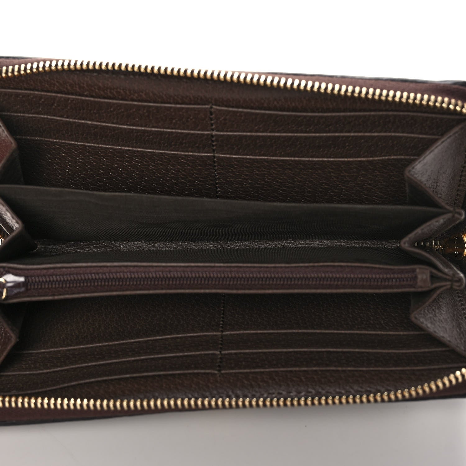 Gucci GG Supreme Monogram Web Ophidia Zip Around Wallet Brown 5 of 11